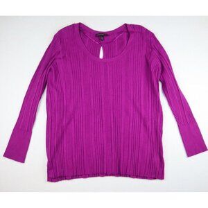 WOMEN'S PURPLE RIBBED PULLOVER SWEATER - LANE BRYANT - SIZE 26/28